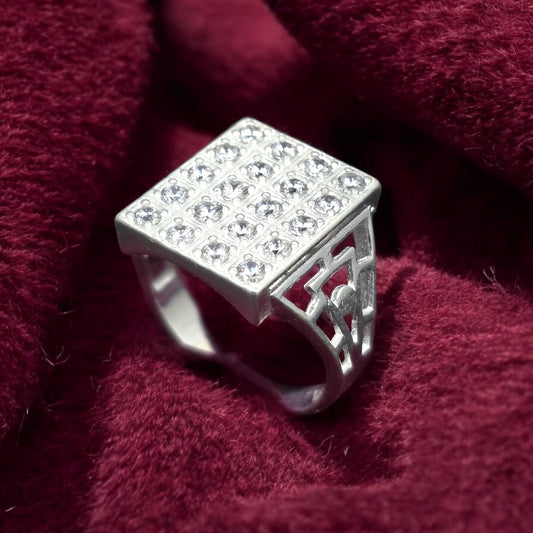 Majestic CZ Frame Gents Ring