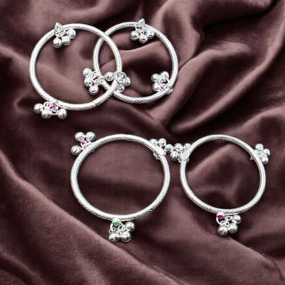 Traditional Baby Leg Kada with Ghungroos (Pair)