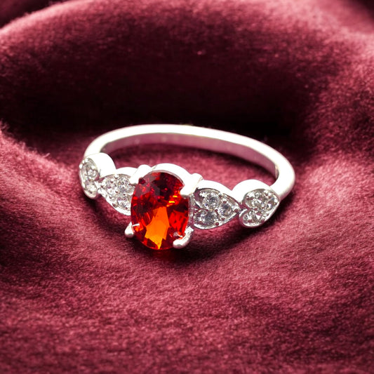 Crimson Elegance  Ladies  Ring