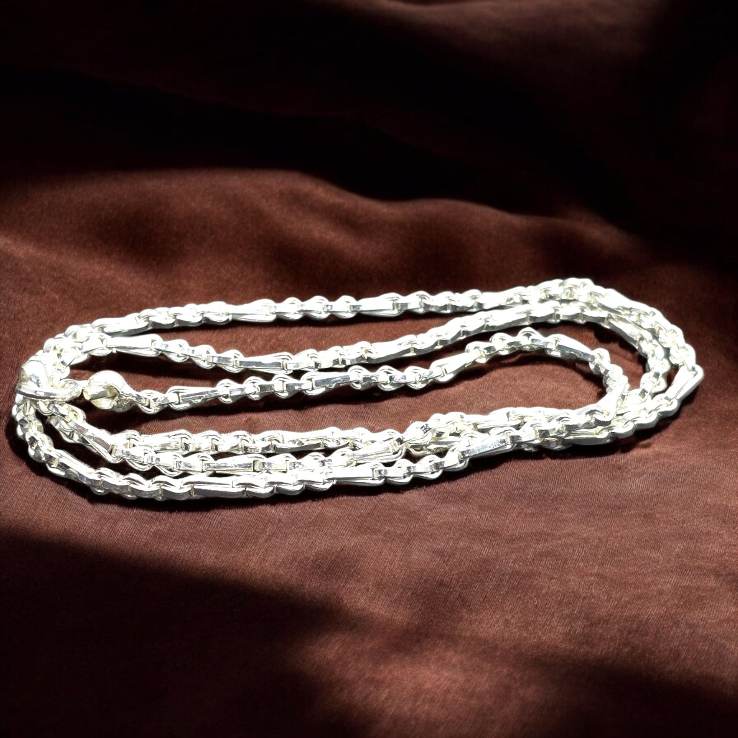Premium Silver Link Chain for Men 22 Inches