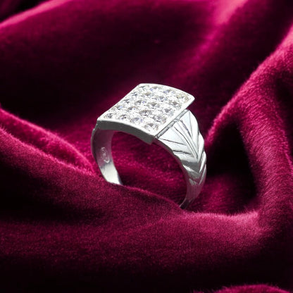 Majestic CZ Frame Gents Ring