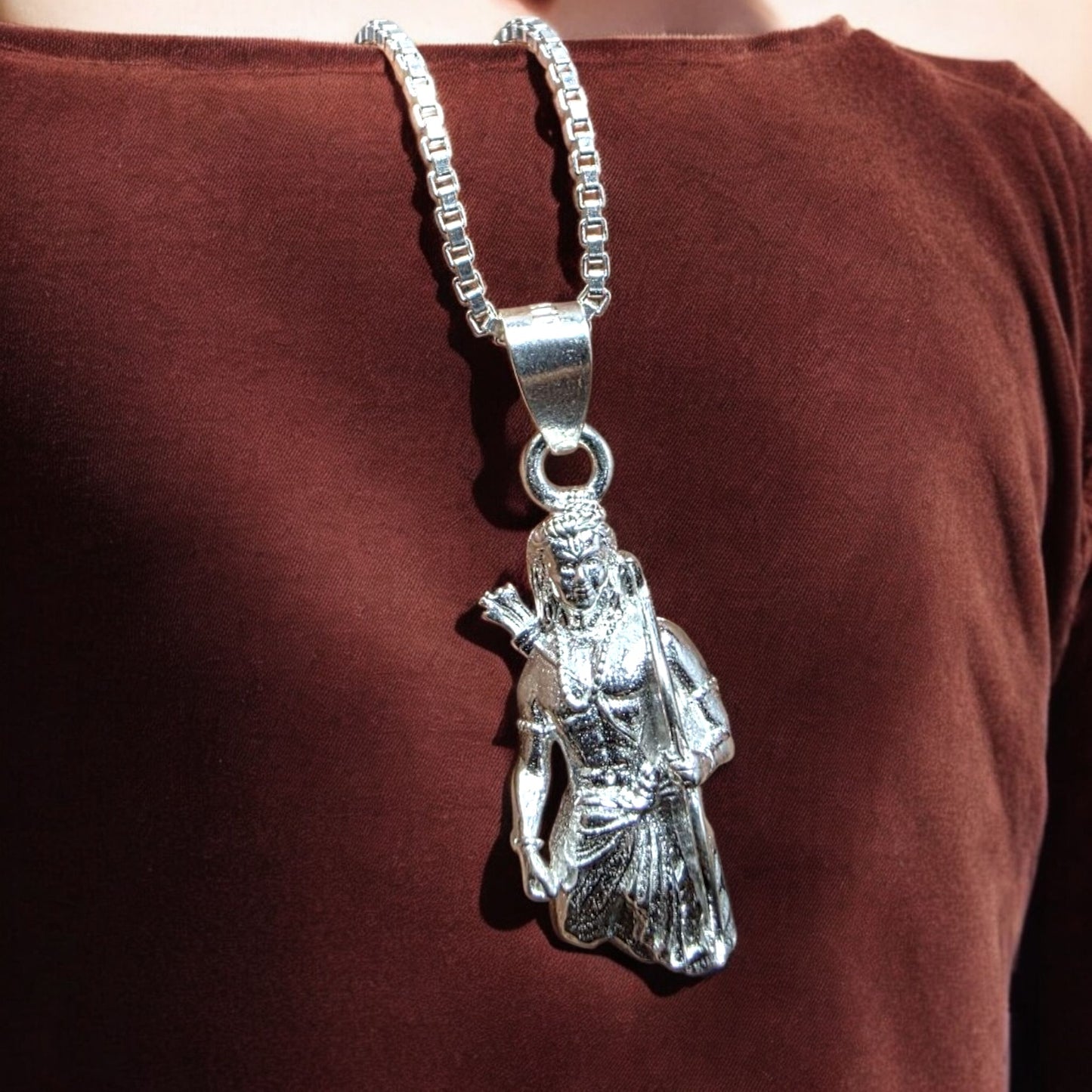 Lord Ram Silver Pendant