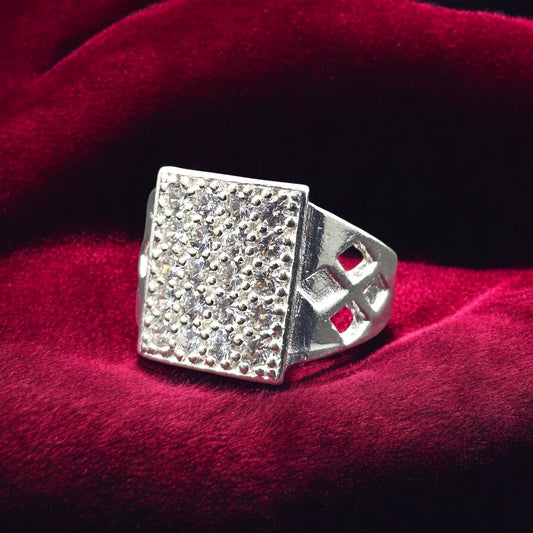Majestic CZ Frame Gents Ring