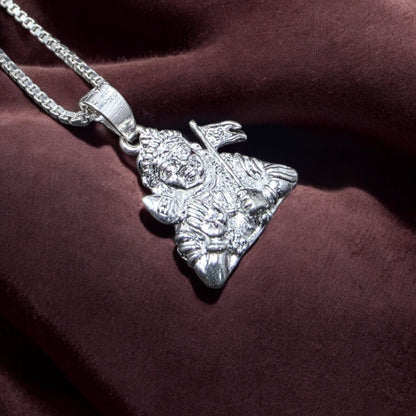 Lord Kartikeya Silver Pendant