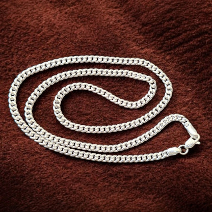 Men’s silver Cuban link chain 20 Inches