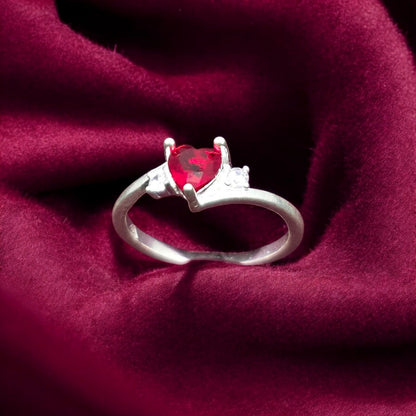 Red Heart Sparkle Ladies Ring