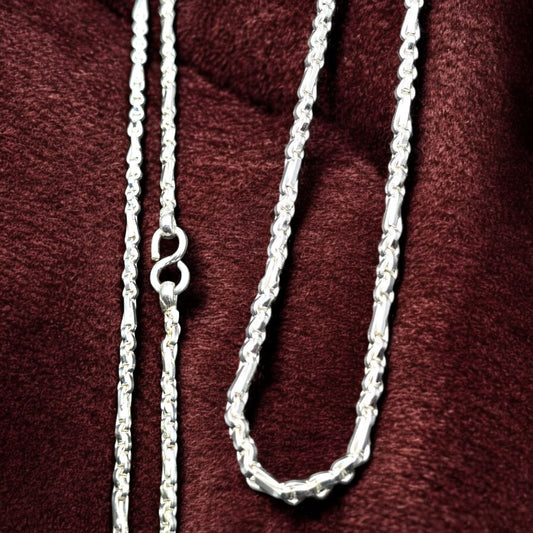 Premium Silver Link Chain for Men 22 Inches