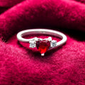 Red Heart Sparkle Ladies Ring