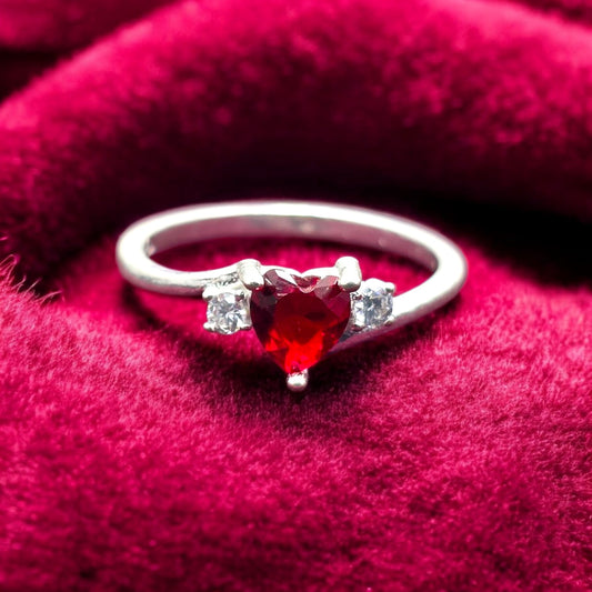 Red Heart Sparkle Ladies Ring