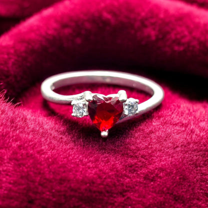 Red Heart Sparkle Ladies Ring