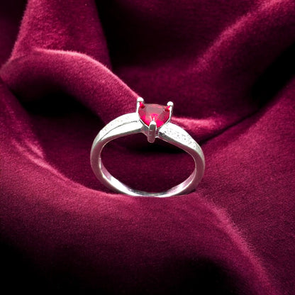 Red Heart Sparkle Ladies Ring