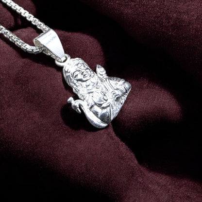 Lord Kartikeya Silver Pendant