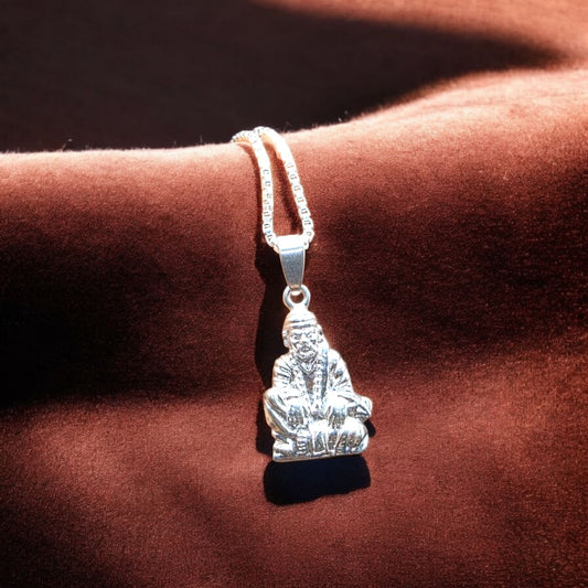 Sai Baba Silver Pendant