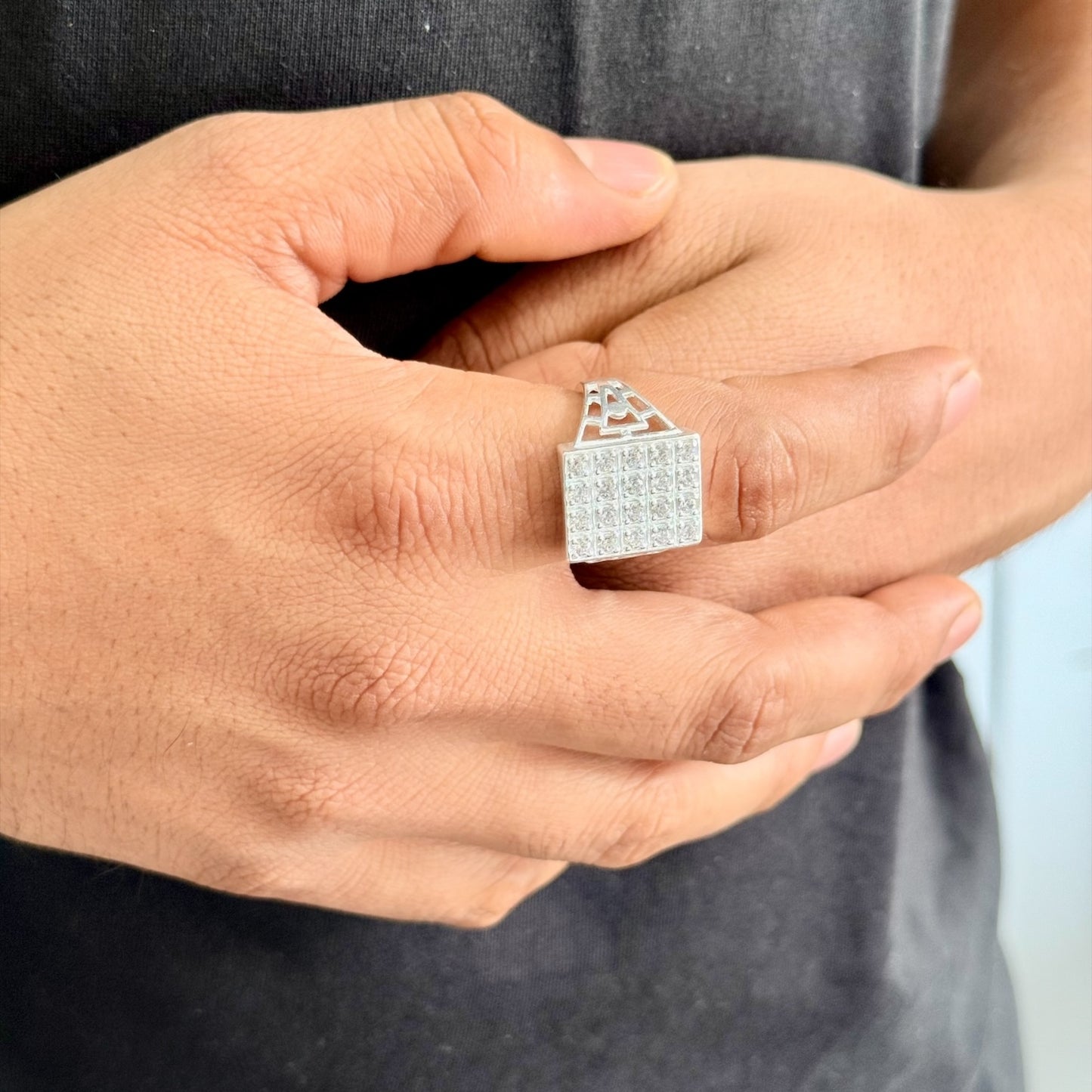 Majestic CZ Frame Gents Ring