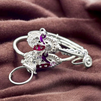 Baby hand kada with finger ring (Pair)