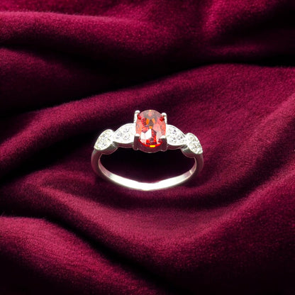 Crimson Elegance  Ladies  Ring
