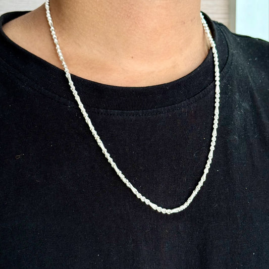 Premium Silver Link Chain for Men 22 Inches