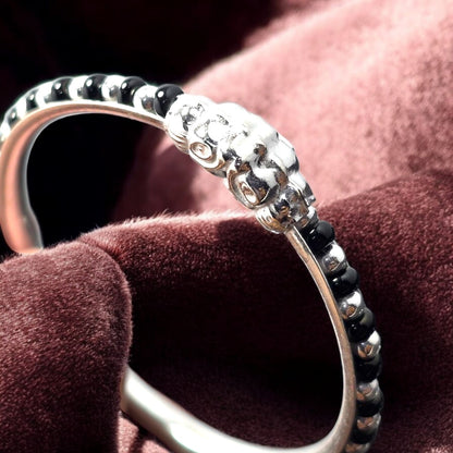 Traditional Black Beaded Baby Hand Kada  (Pair)