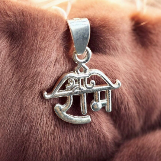 Shri Ram Silver Pendant – Sacred Symbol of Devotion