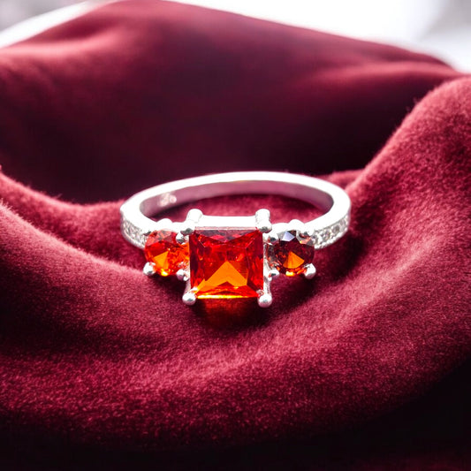 Fiery Princess Trio Ladies Ring