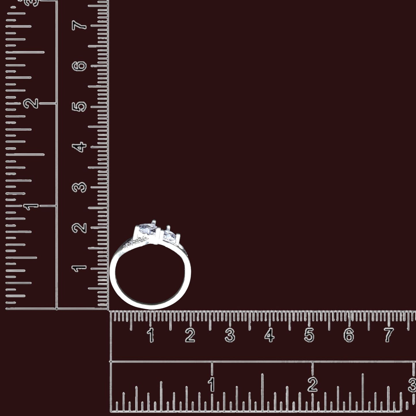 Twin Heart CZ  Ladies  Ring