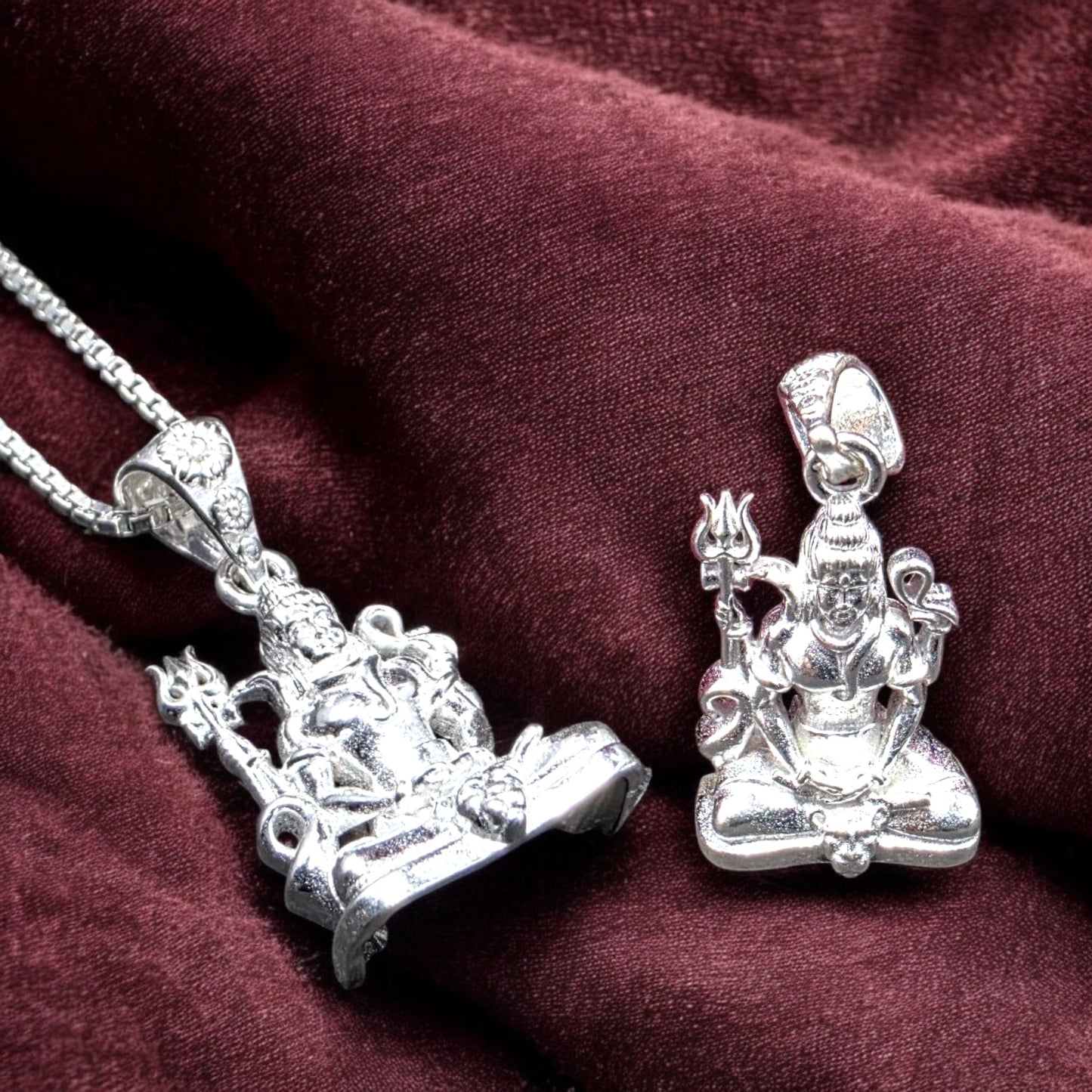 Lord Shiva Silver Pendant
