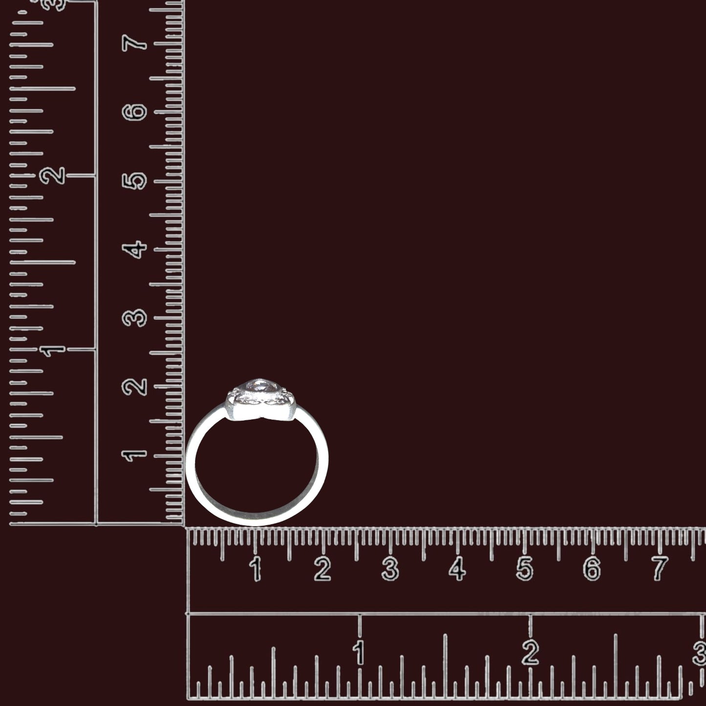 Classic Diamond Heart Halo Ladies Ring