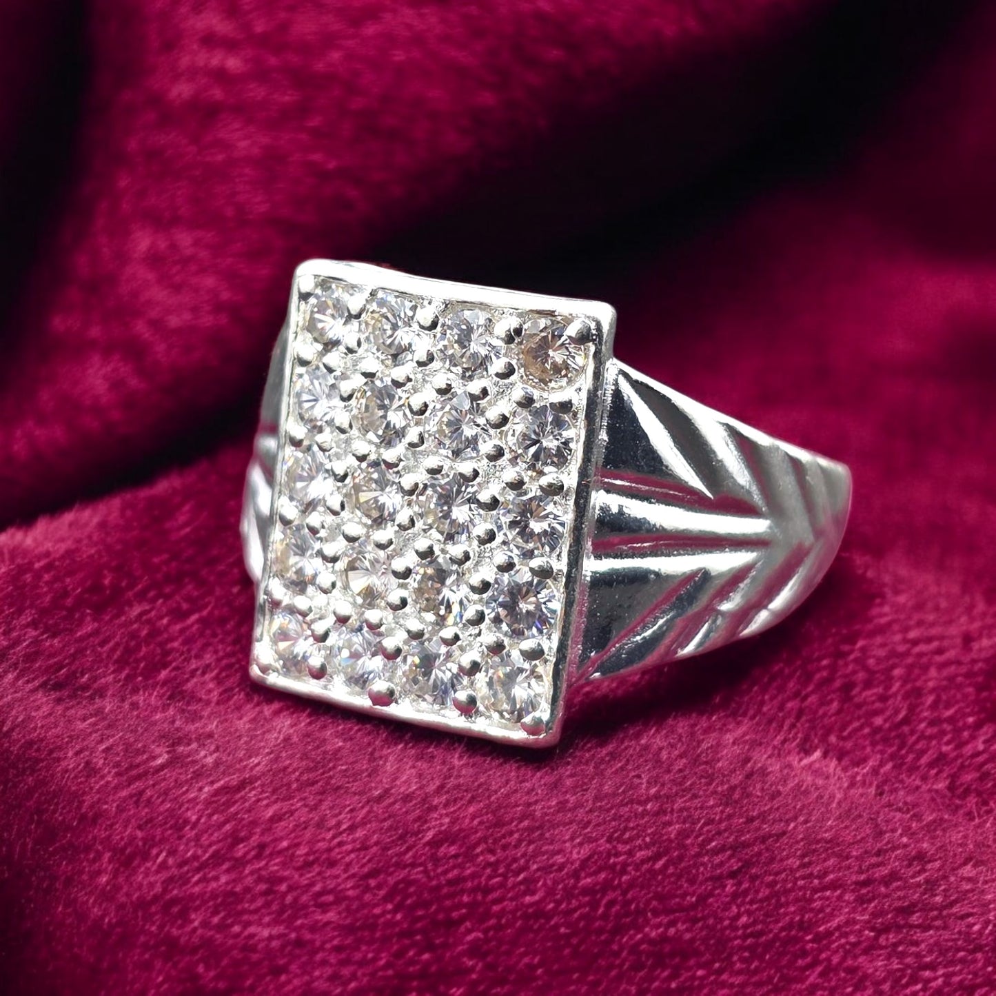 Majestic CZ Frame Gents Ring