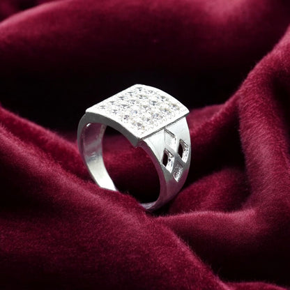 Majestic CZ Frame Gents Ring