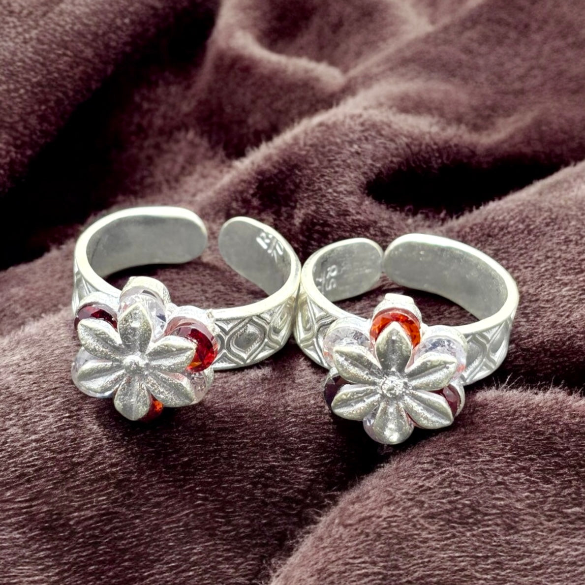 Floral Designer Toe Rings
