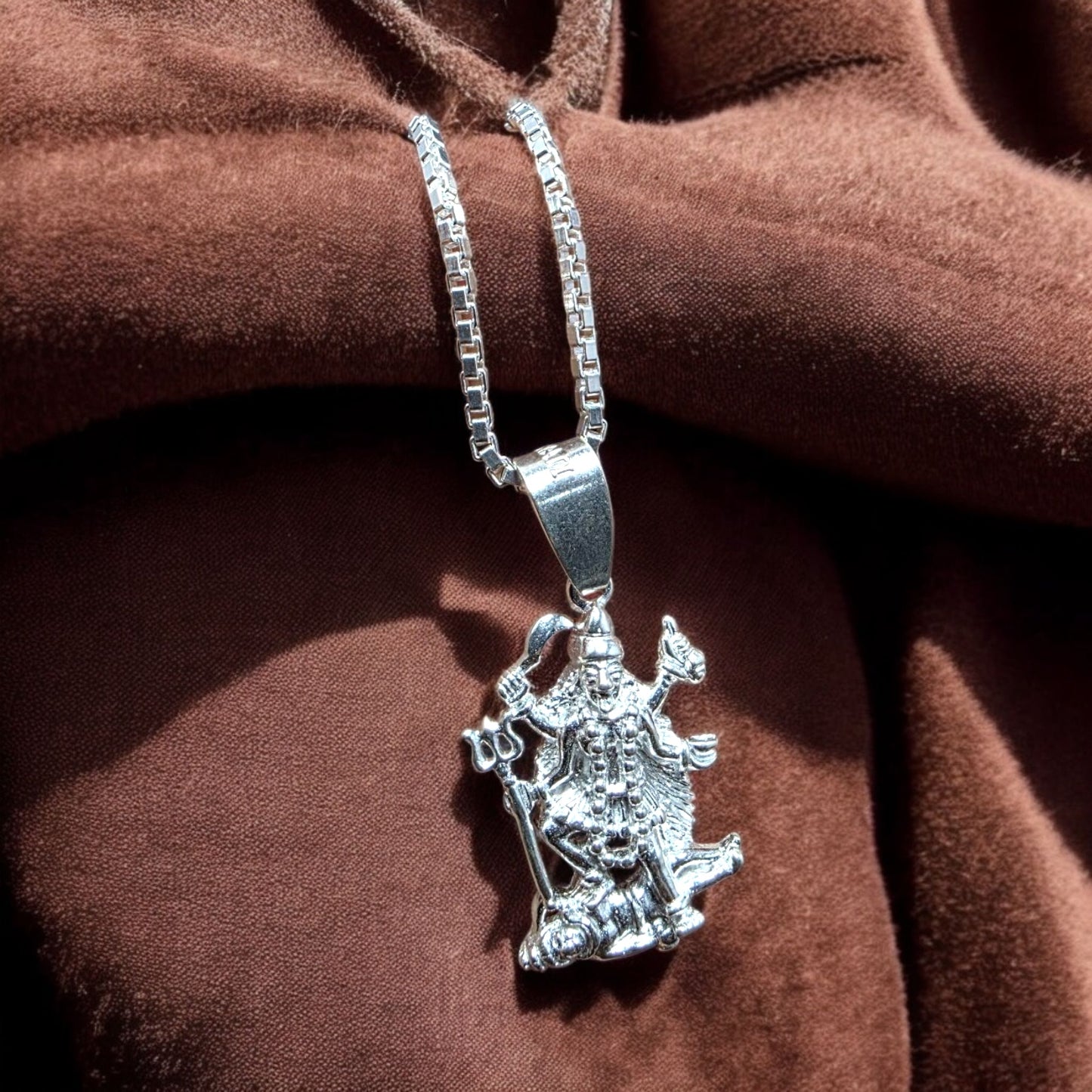 Kali Mata Silver Pendant