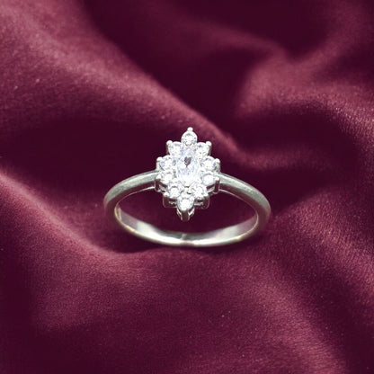 Marquise Cluster Bloom Ladies Ring