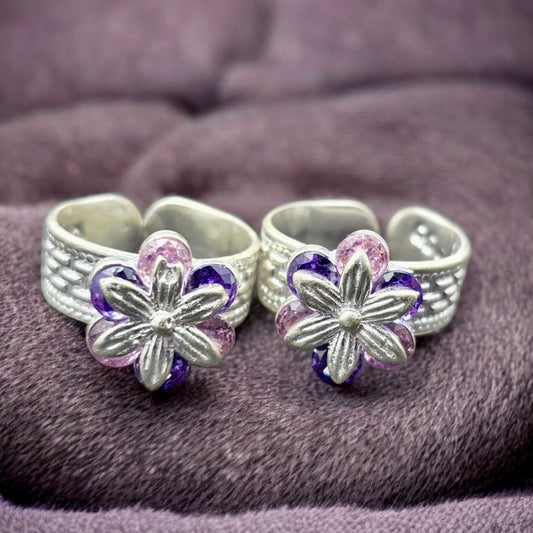 Floral Designer Toe Rings