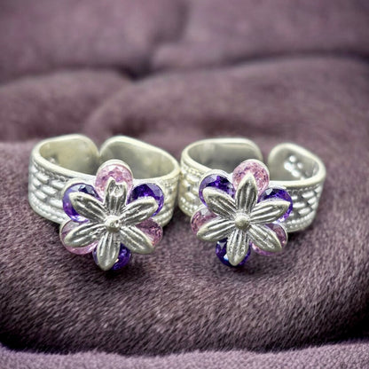 Floral Designer Toe Rings