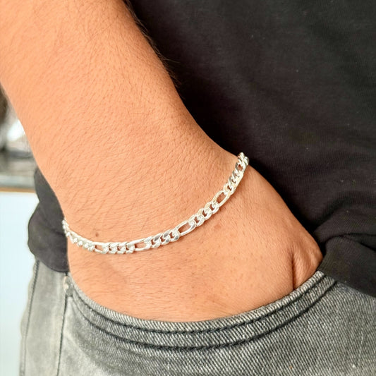 Classic Figaro Silver Bracelet