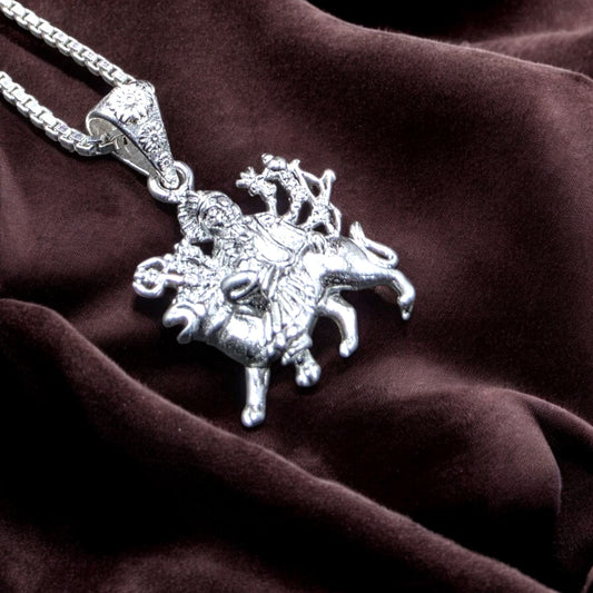 Durga Devi Silver Pendant
