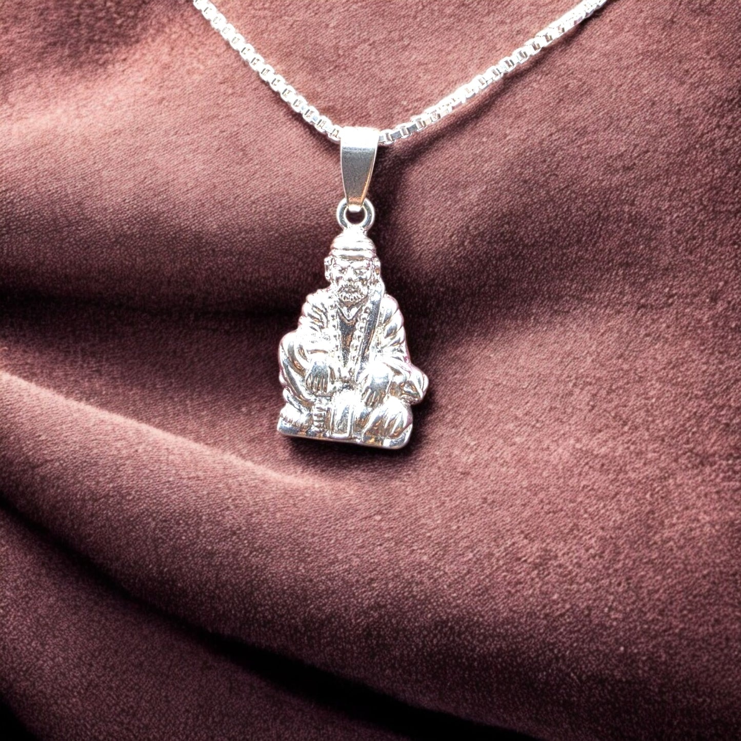 Sai Baba Silver Pendant