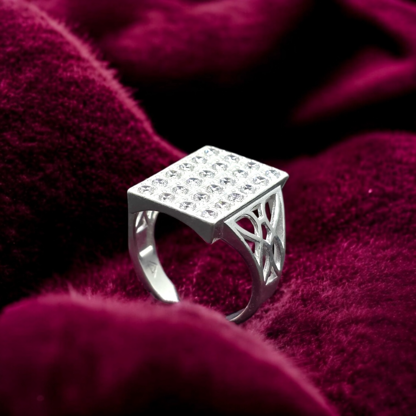 Majestic CZ Frame Gents Ring