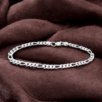 Classic Figaro Silver Bracelet