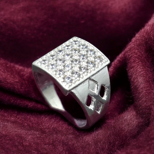 Majestic CZ Frame Gents Ring