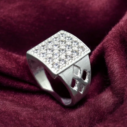 Majestic CZ Frame Gents Ring