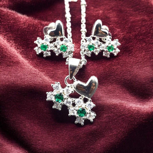 Emerald Bloom Heart Set