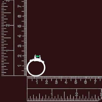 Emerald Square Ladies Ring