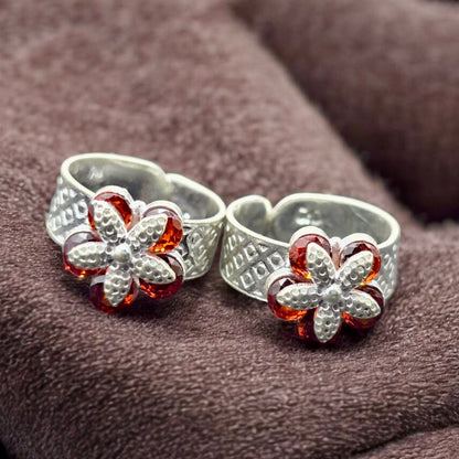 Floral Designer Toe Rings
