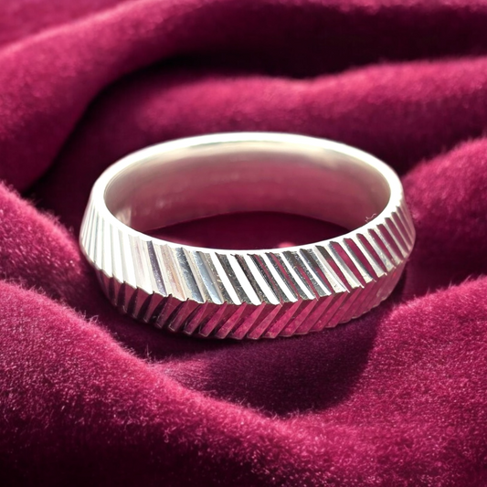 Diagonal Ridge Band for Ladies