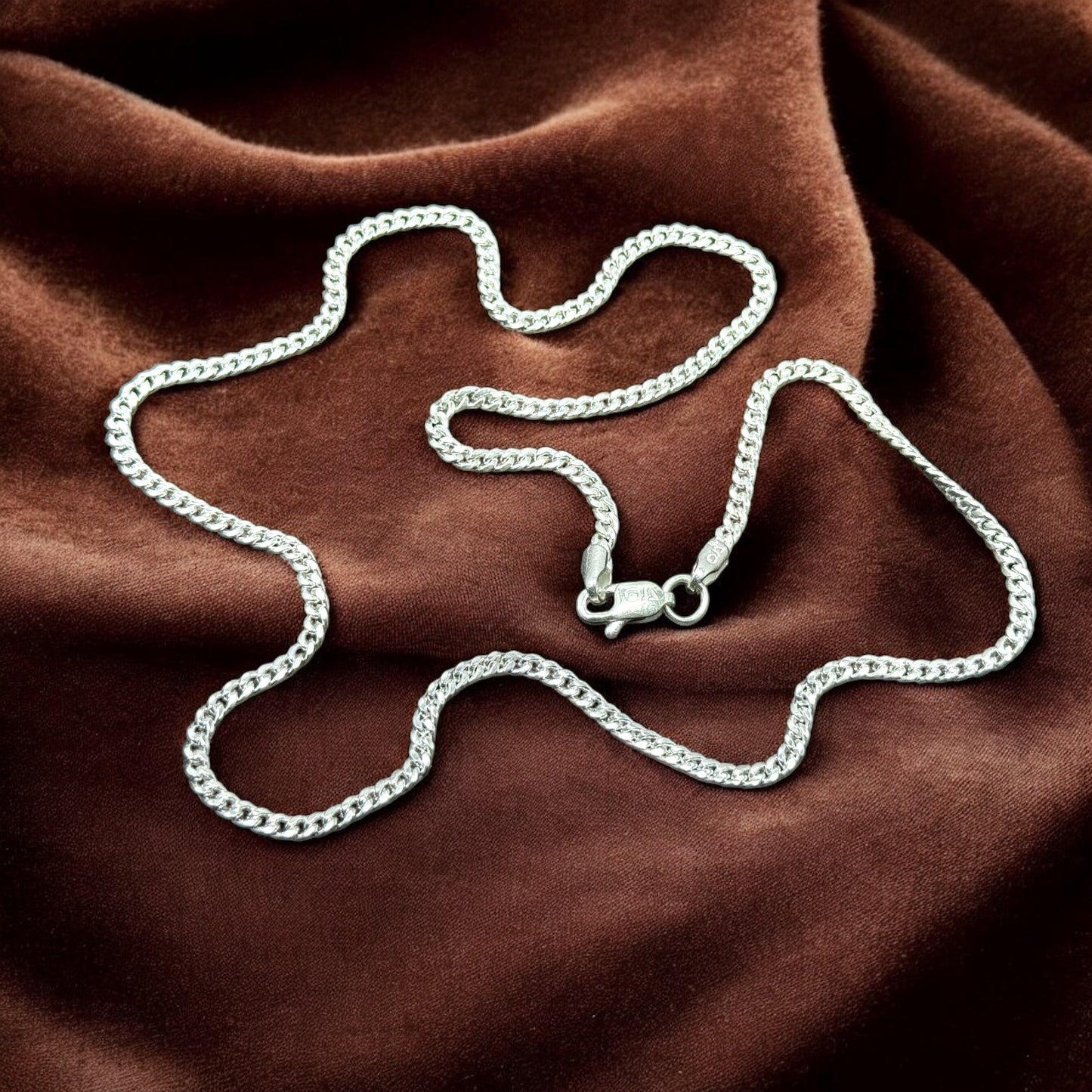 Men’s Silver Classic Cuban Chain 20 Inches